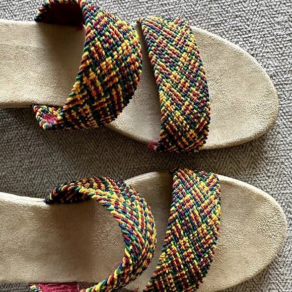 Mootsies Tootsies Women Woven Platform Sandals Reggae Rasta Festival Size 9 - Picture 4 of 5